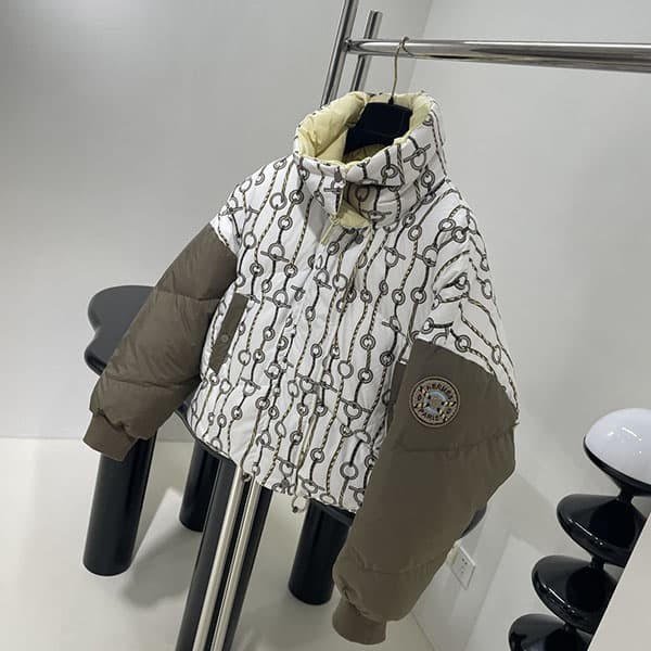 エルメス パロディ リバーシブルショートダウンジャケット H3H0165D29034